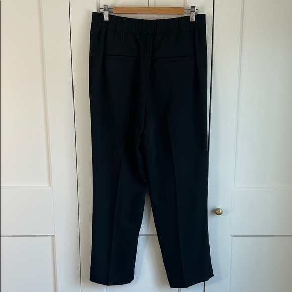 Vince Mid Rise Tapered Pull On Pants Women's Elegant Black Trousers | M - Picture 6 of 8